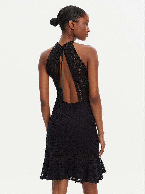 Guess Guess Коктейлна рокля W5YK0C KCS90 Черен Classic Fit