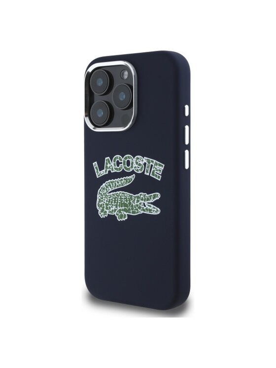 Etui na telefon Lacoste, Grantowe, Silicone Cracked Logo