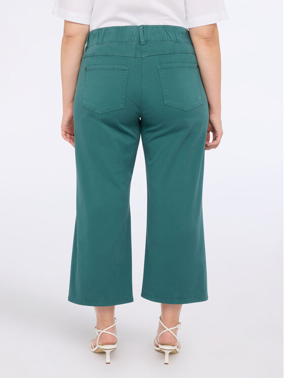 Fiorella Rubino Fiorella Rubino Pantaloni di tessuto P726T004983N024 Verde Cropp Fit