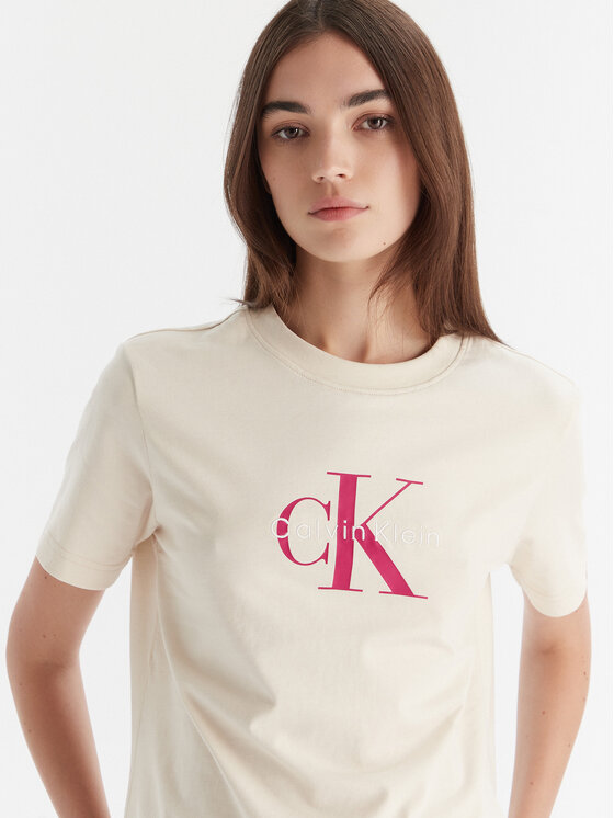 Calvin Klein Jeans Calvin Klein Jeans Póló Hero LV047B865G Bézs Regular Fit