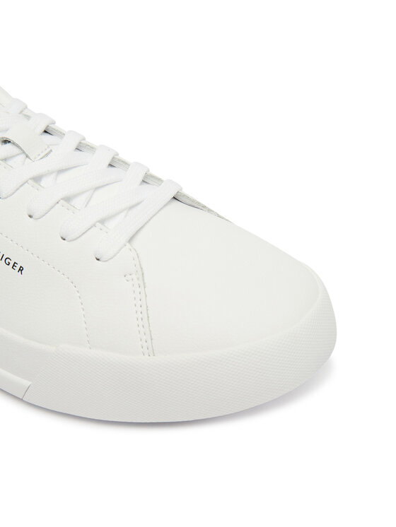 Tommy Hilfiger Tommy Hilfiger Sneakersy Th Court Lth Detail Ess FM0FM05367 Biela