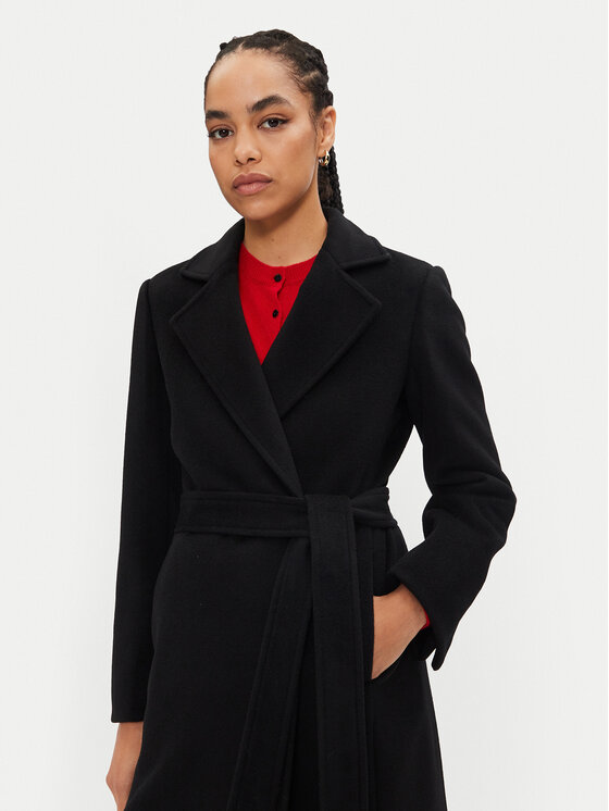 MAX&Co. MAX&Co. Вовняне пальто Longrun 2428016034200 Чорний Regular Fit