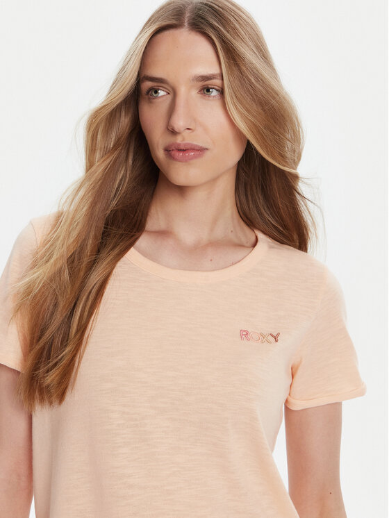 Roxy Roxy T-Shirt ERJZT05731-MEF0 Pomarańczowy Regular Fit