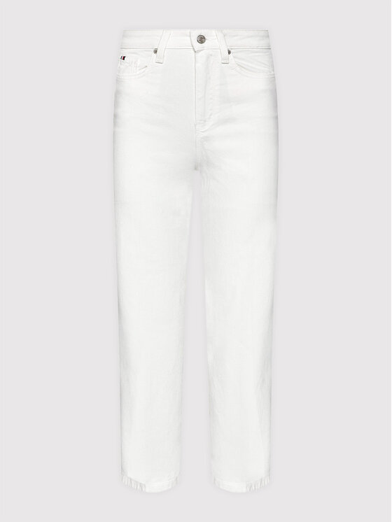 Tommy Hilfiger Tommy Hilfiger Дънки Hw C Clr WW0WW31270 Бял Wide Fit