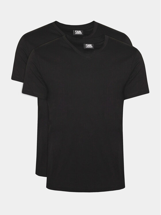 KARL LAGERFELD 2-dielna súprava tričiek 765001 500298 Čierna Slim Fit