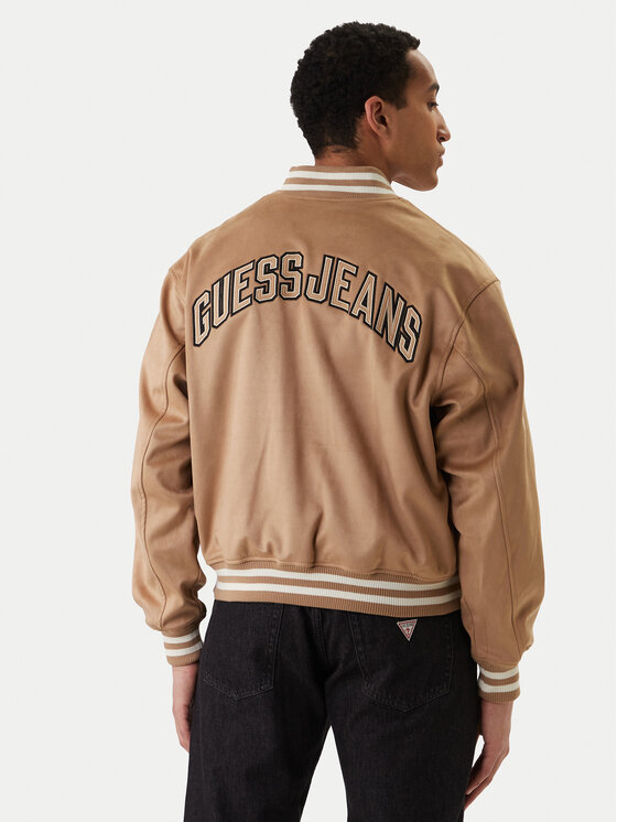 Guess Jeans Guess Jeans Bomber M6RL0J WJ842 Beige Regular Fit