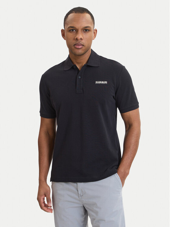 Napapijri Napapijri Pólóing E-Small Box NP0A88TQ Fekete Relaxed Fit