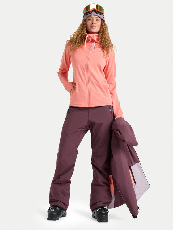 Roxy Roxy Techninis džemperis Vertere Full Zip ERJFT04974 Oranžinė Regular Fit