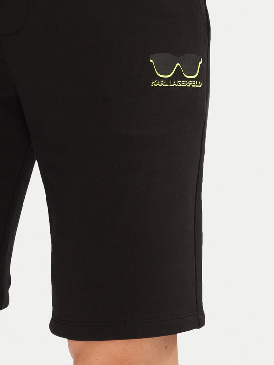 KARL LAGERFELD KARL LAGERFELD Sportovní kraťasy 705400 552917 Černá Regular Fit