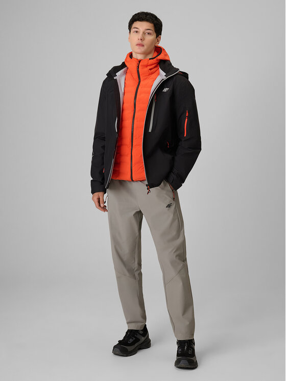 4F 4F Spodnie outdoor TREKKING Szary Regular Fit