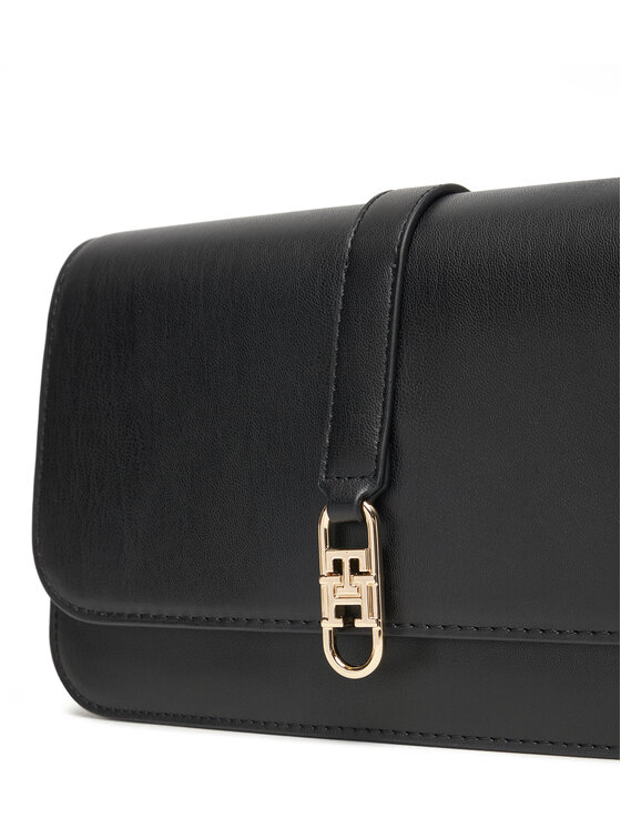 Tommy Hilfiger Tommy Hilfiger Дамска чанта Th Libre Flap Crossover AW0AW17723 Черен