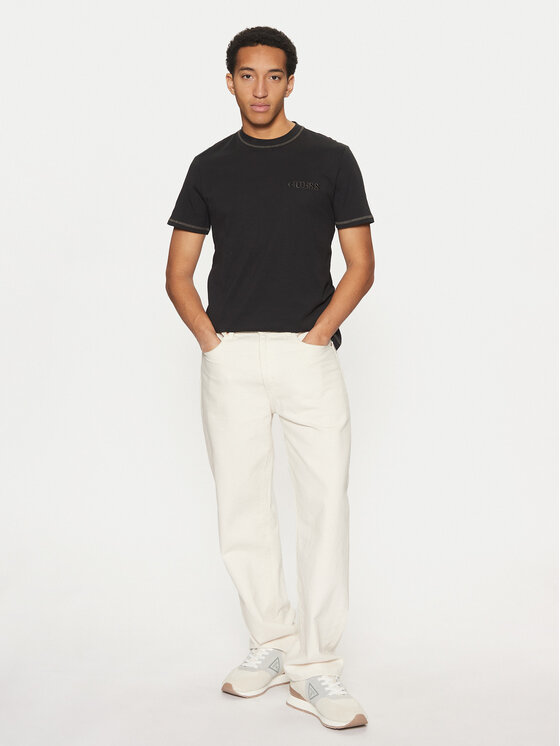 Guess Guess Tričko U5RI01 KCAM1 Čierna Regular Fit