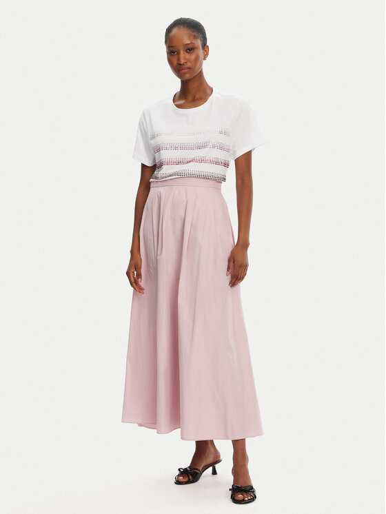 Marella Marella T-shirt Foglia 2515971042 Bianco Regular Fit