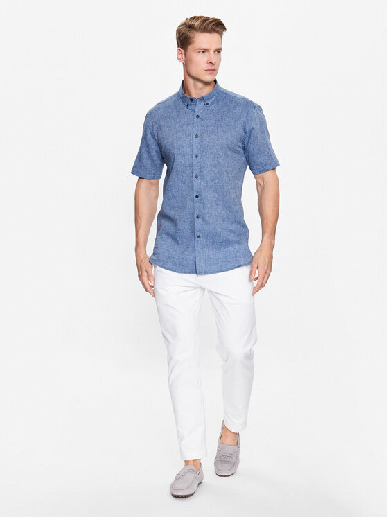 Lindbergh Lindbergh Marškiniai 30-203345A Mėlyna Slim Fit