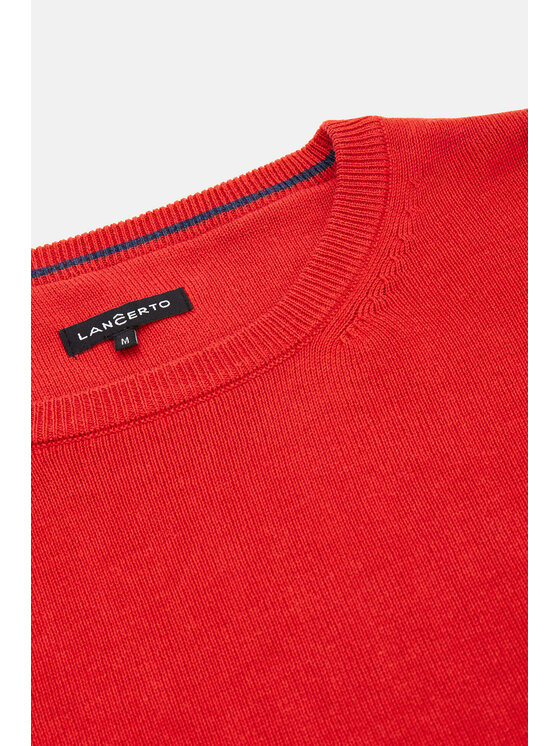 Lancerto Lancerto Sweter Tony SW073223000079 Czerwony Regular Fit
