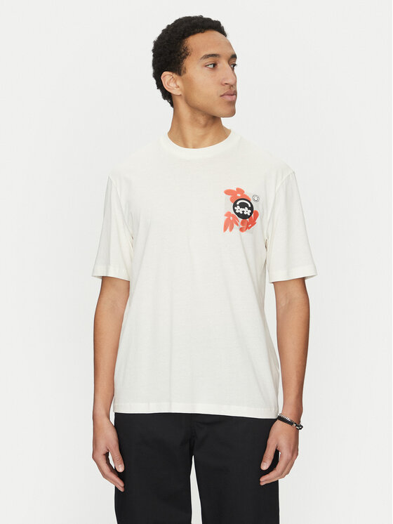 HUGO HUGO T-Shirt Nufloro 50533387 Bílá Regular Fit