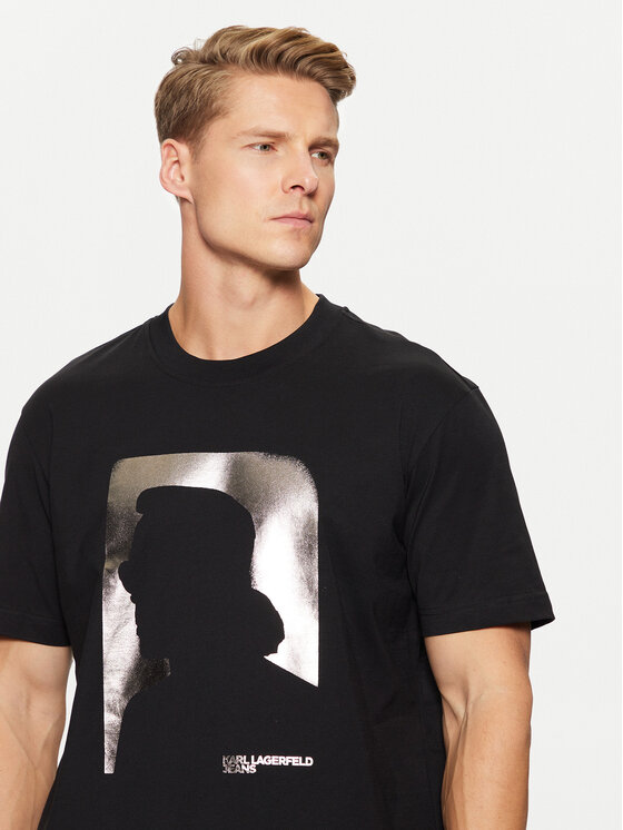 Karl Lagerfeld Jeans Karl Lagerfeld Jeans T-shirt A1M17052 Crna Regular Fit