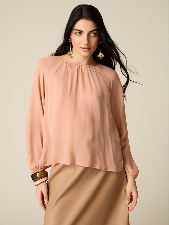 Oltre Oltre Blusa 2089J000869N007 Rosa Regular Fit