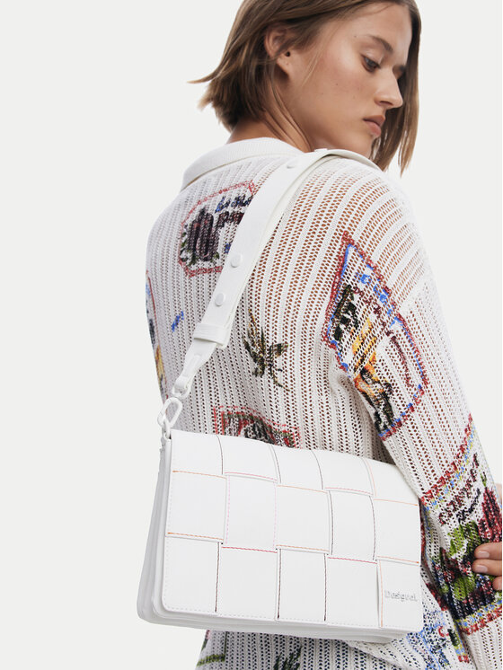 Desigual Desigual Geantă Yoko Blacno 25SAXPAQ Alb