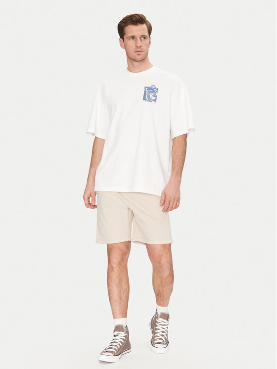 Resteröds Resteröds T-Shirt Dev 20251 2055 Biały Regular Fit