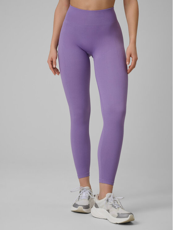 4F 4F Legginsy MULTI ACTIVE Fioletowy Slim Fit