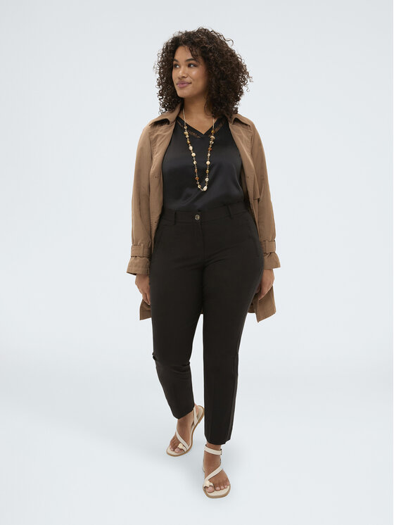 Fiorella Rubino Fiorella Rubino Spodnie materiałowe P031L102412N033 Czarny Regular Fit