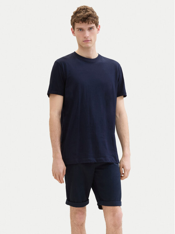 Tom Tailor Tom Tailor Šortky z materiálu 1040227 Tmavomodrá Slim Fit