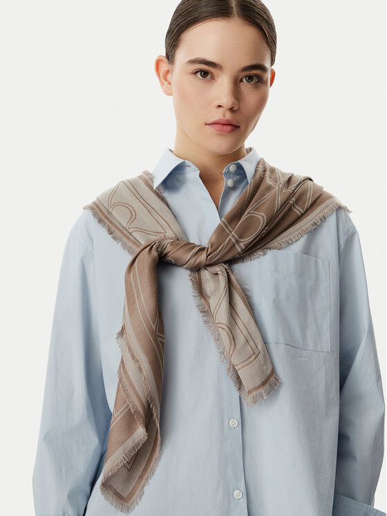 Calvin Klein Calvin Klein Eșarfă Emblem Aop Contrast Lw Square Sc LV04F8077G Bej