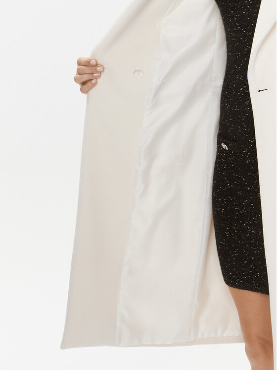 Maryley Maryley Преходно палто 23IB839/01VA Екрю Regular Fit