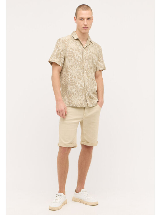 Mustang Mustang Pantaloncini di tessuto CHICAGO SHORTS Z Beige Regular Fit