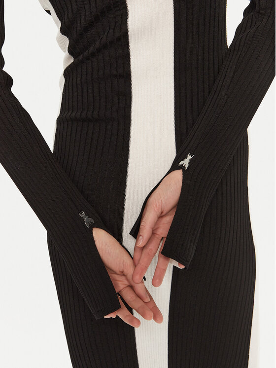 Patrizia Pepe Patrizia Pepe Трикотажна сукня 8A1338 K9J5 Écru Regular Fit