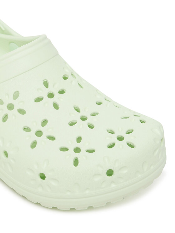 Crocs Crocs Papucs Classic Floral Cut-Out Clog 210927 Zöld