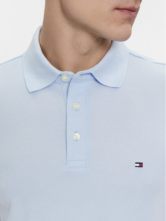 Tommy Hilfiger Tommy Hilfiger Tricou polo 1985 MW0MW17771 Albastru celest Slim Fit