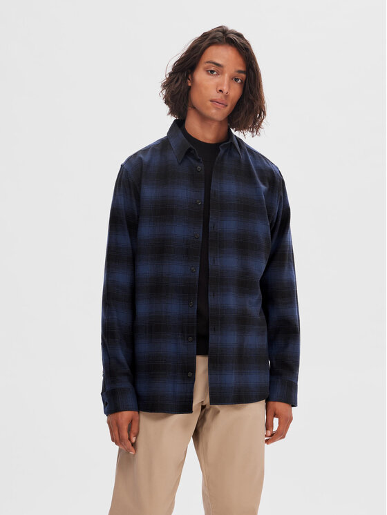 Selected Homme Selected Homme Košulja 16091358 Tamnoplava Slim Fit