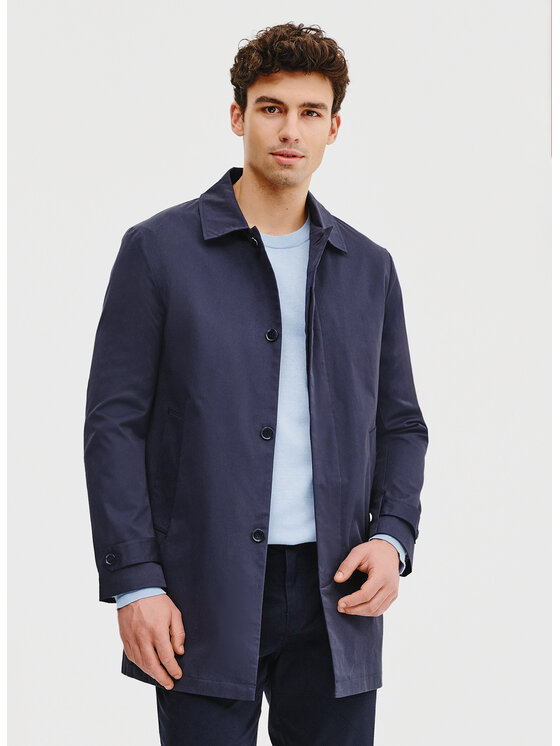 Pako Lorente Pako Lorente Płaszcz przejściowy P25SF-7X-001 Granatowy Classic Fit