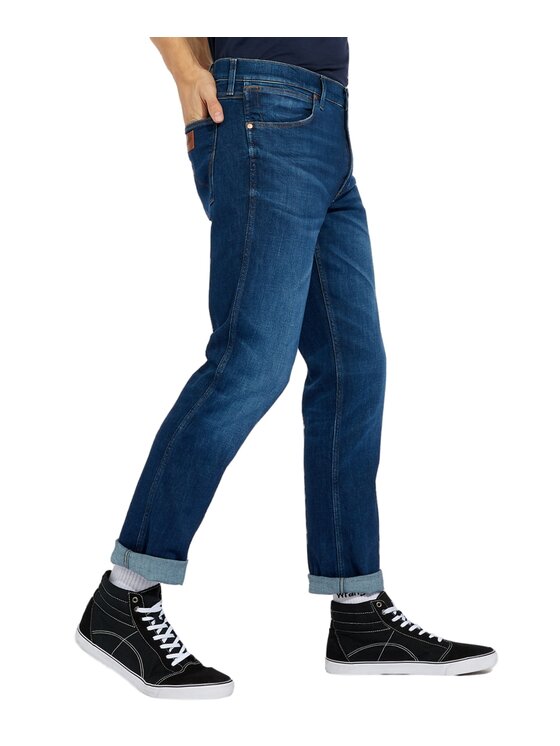 Wrangler Wrangler Jeansy Greensboro Granatowy Straight Leg