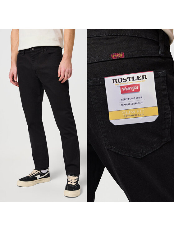 Wrangler Wrangler Jeansy RUSTLER Czarny Slim Fit