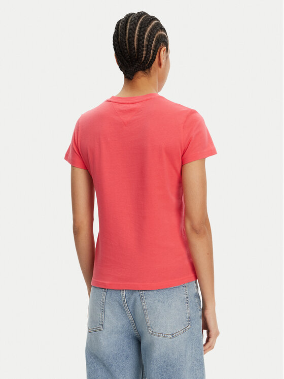 Tommy Jeans Tommy Jeans T-Shirt Bubble DW0DW21338 Różowy Regular Fit