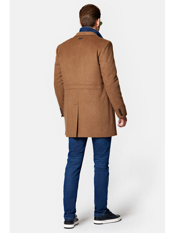 Lancerto Lancerto Płaszcz wełniany Simpele PC073223000011 Brązowy Regular Fit