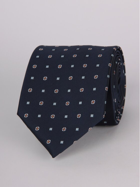 LARS LARS Krawat P3586 Granatowy