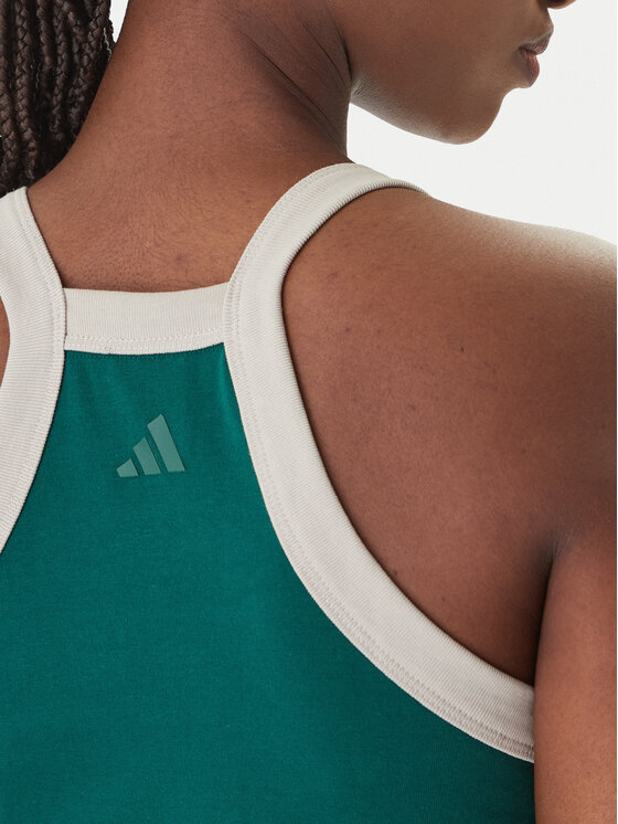 adidas adidas Felső Seasonal Essentials Colorpop JZ0195 Zöld Slim Fit