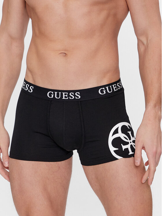 Guess Guess Σετ μποξεράκια 3 τμχ Placed Logo U4RG04 K6YW0 Μαύρο