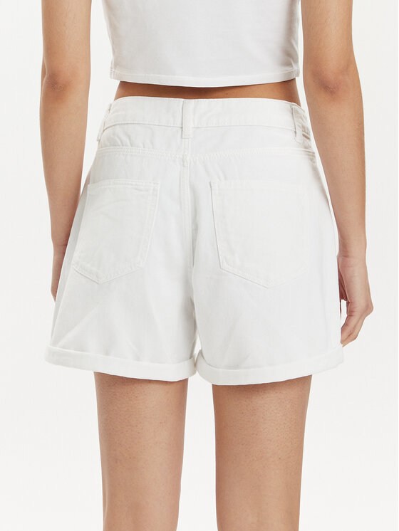 Noisy May Noisy May Pantaloni scurți de blugi Smiley 27029288 Alb Relaxed Fit