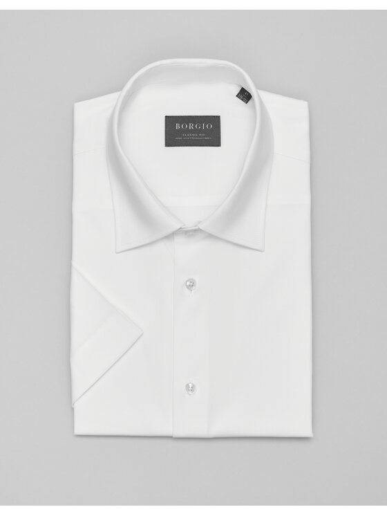 Borgio Borgio Koszula 00494 Biały Classic Fit