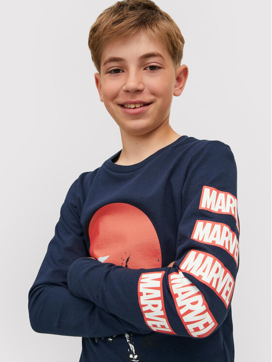 Jack & Jones Junior Jack & Jones Junior Bluzka MARVEL 12217803 Granatowy Regular Fit