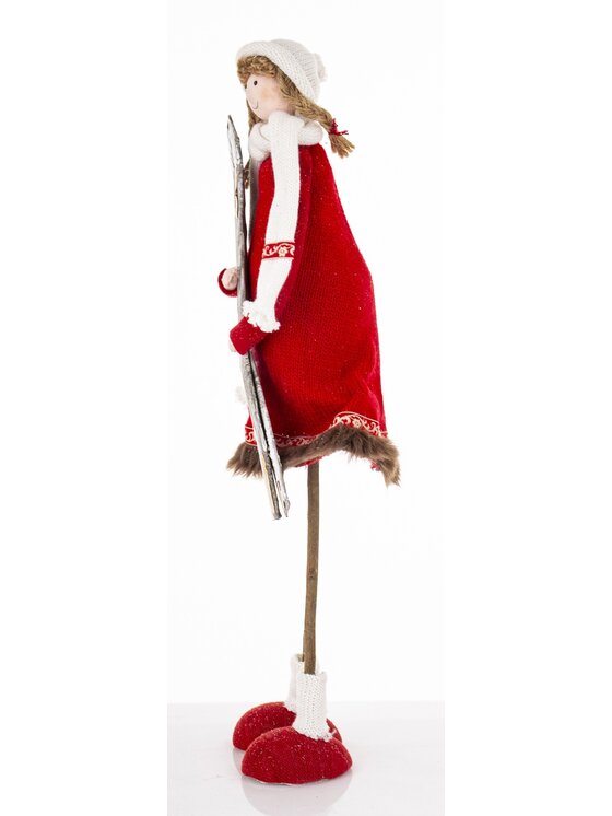 MIAhome MIAhome Figurka SUKIYA-3 z nartami Czerwony