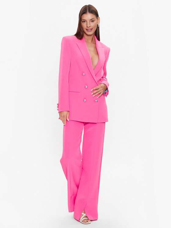 Chiara Ferragni Chiara Ferragni Bleizers 74CBQ711 Rozā Regular Fit