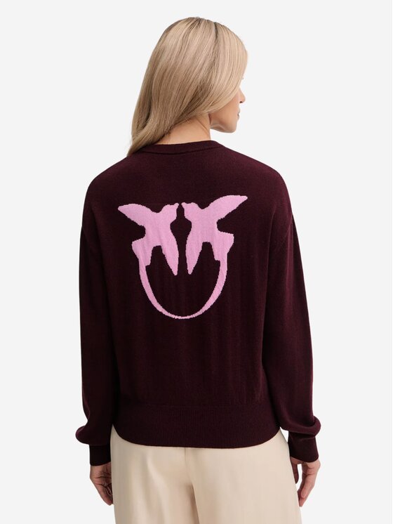 PINKO PINKO Maglione Martinica maglia blend con logo Bordeaux Regular Fit