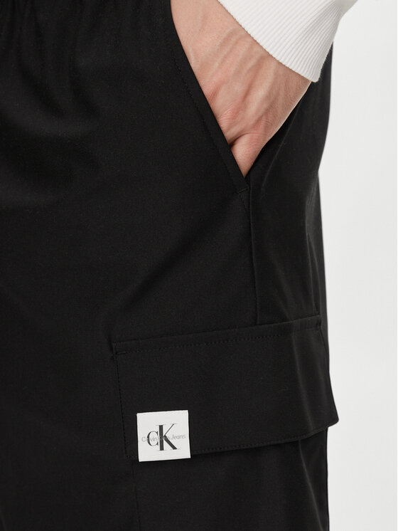 Calvin Klein Jeans Calvin Klein Jeans Pantaloni scurți sport Tab J30J325701 Negru Regular Fit