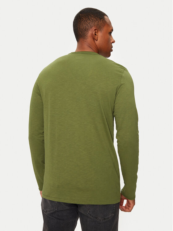 s.Oliver s.Oliver Longsleeve 2150055 Zielony Regular Fit